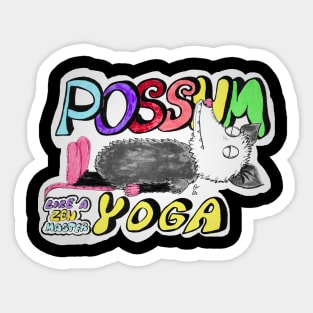 Possum Joga Zen Master Sticker